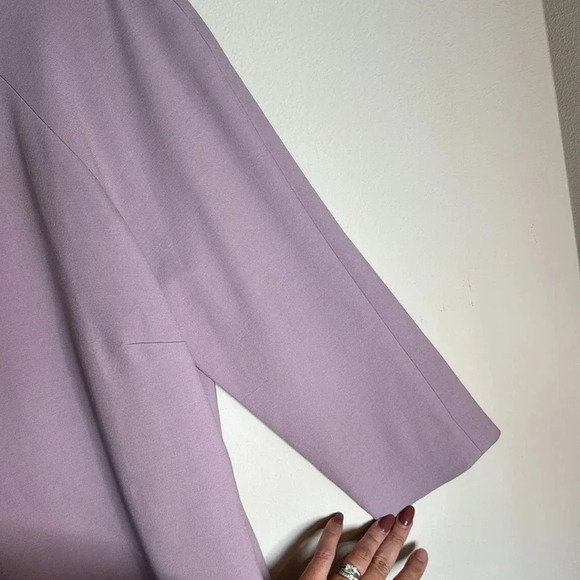 NWT Ralph Lauren Purple Label Made in Italy Lilac Midi Dress Wool/Silk Size 12 - Picture 8 of 15
